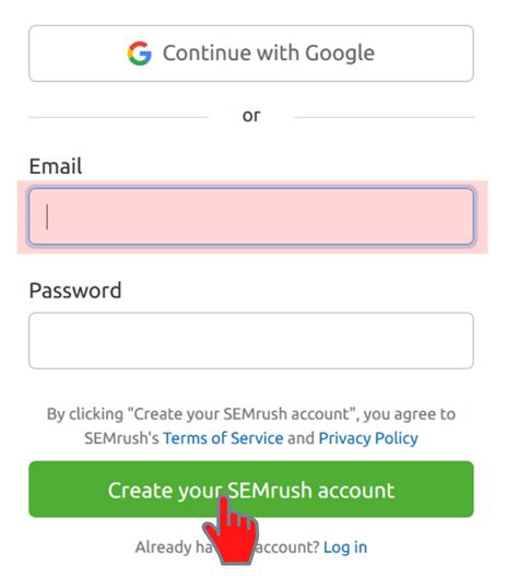 log into semrush.